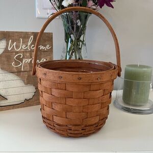 Longaberger Brown Woven Basket Accent